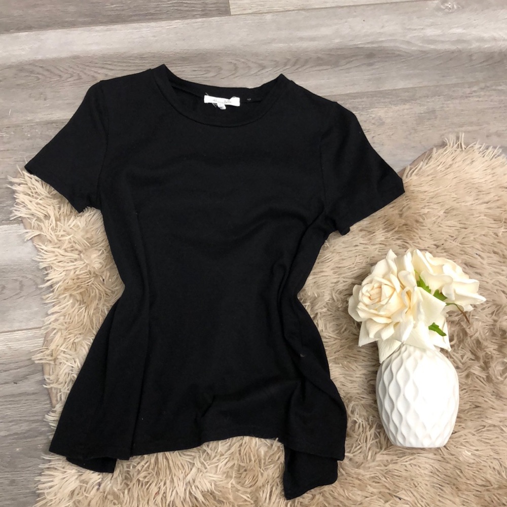 Black backless tee